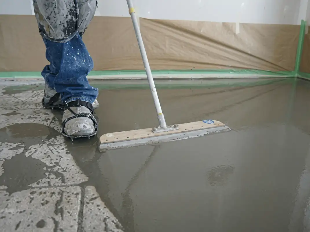Uneven floor being professionally repaired in Worcester, MA